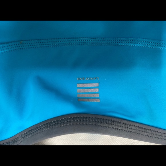 Lands’End plus size 16W Tankini top built-in bra criss-cross straps - Picture 4 of 8